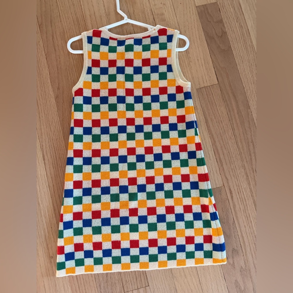 Misha And Puff Multicolor Checkered Kids Dress - Picture 3 of 4